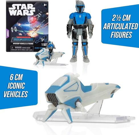 STAR WARS Micro Galaxy Squadron Series 5 (6 Pack) Mystery Blind Box - احصل على ستة مركبة 2.5 بوصة أو رقم 1 "مرخص رسميًا - لعبة محلية أصيلة - هدية للبنين والبنات والمراهقين - 8+ in Saudi Arabia