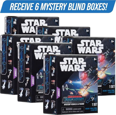 STAR WARS Micro Galaxy Squadron Series 5 (6 Pack) Mystery Blind Box - احصل على ستة مركبة 2.5 بوصة أو رقم 1 "مرخص رسميًا - لعبة محلية أصيلة - هدية للبنين والبنات والمراهقين - 8+ in Saudi Arabia
