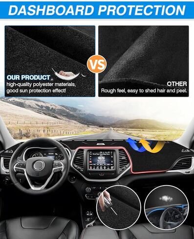 Cartist Dash Cover for Ford F150 2004 2005 2006 2007 2008 Dashboard Cover Mat Suede Non-Slip Pad Carpet Sunshield Protector in Kuwait