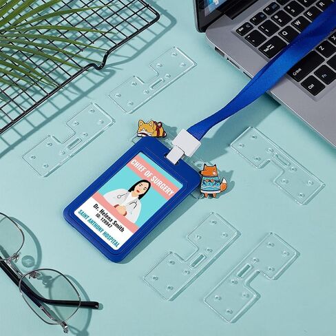 Benecreat 24pcs شارة Buddy Topper ، 3.4x1.2inch شارة الشارات الأفقية العمودية ، مثالية لبطاقات شارة موظفي الممرضات in Saudi Arabia