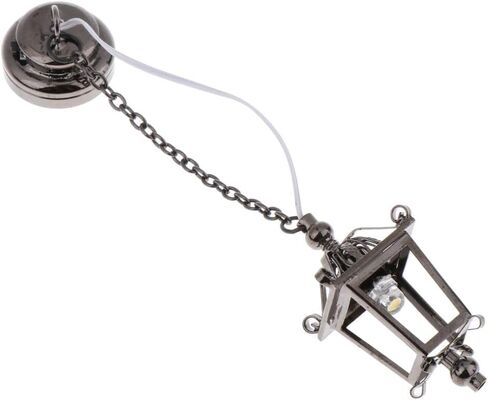 Hanging Lamp for 1/12 Dollhouse with Wire Frame in Black in Saudi Arabia