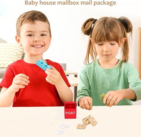 فوساريا 1Set صندوق البريد التمثال لمقياس Dollhouse Scale Wooden Mailbox Model مع زخارف بطاقة بريدية Miniature Main in Saudi Arabia