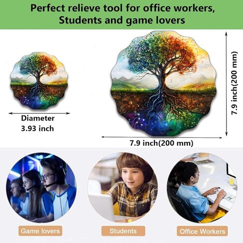 Life Tree Mouse Pad, Lace-Shaped Gaming Mousepad, Mini Non-Slip Mousepad, Suitable for Home, Office Decor Desk Accessories, 7.9 x 7.9 Inches in Kuwait
