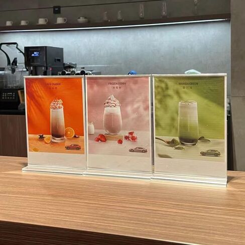 newnewshow 4x6 Inch Clear Acrylic Sign Holder, Display Stand, Plastic Card Holder for Business, Office, Retail (4x6 Inch 3 Pack) in Kuwait