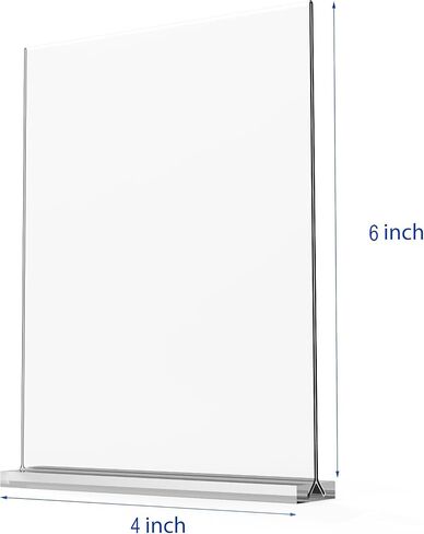 newnewshow 4x6 Inch Clear Acrylic Sign Holder, Display Stand, Plastic Card Holder for Business, Office, Retail (4x6 Inch 3 Pack) in Kuwait