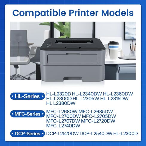TN-660 TN660 High Yield Toner Cartridge Compatible TN 660 TN 660 Black Toner Replacement for Brother TN660 DCP-L2540DW HL-L2300D HL-L2320D MFC-L2700DW MFC-L2740DW HL-L2380DW Printer (2 Pack) in Saudi Arabia