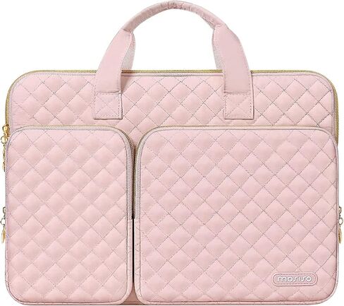 MOSISO Compatible with MacBook Air 13 inch Case 2022-2018 Release A2337 M1 A2179 A1932,Plastic Hard Case&Keyboard Cover&Screen Protector&Pouch&Bag with 2 Pockets&Handle&Belt, Rose Quartz&Chalk Pink in Saudi Arabia