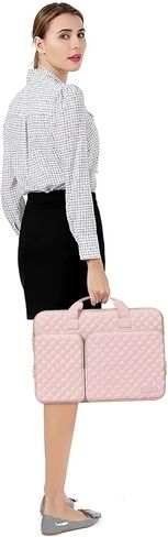 MOSISO Compatible with MacBook Air 13 inch Case 2022-2018 Release A2337 M1 A2179 A1932,Plastic Hard Case&Keyboard Cover&Screen Protector&Pouch&Bag with 2 Pockets&Handle&Belt, Rose Quartz&Chalk Pink in Saudi Arabia