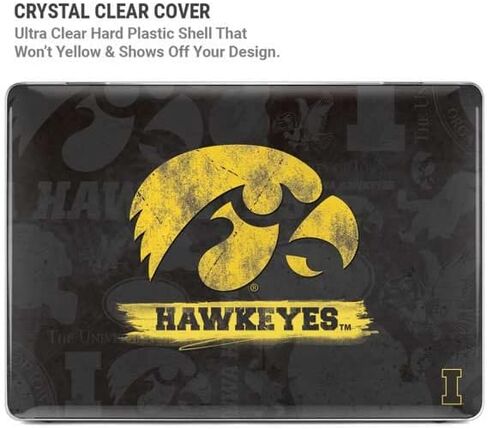 Skinit Case + Skin متوافق مع MacBook Pro 14in (2021) - تصميم شعار Iowa Hawkeyes المرخص رسميًا in Kuwait