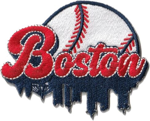 SMC Store City of Boston Baseball Logo Patch Patch Embroidery Baseball Fan Team Team Iron on Sew on Patch المطرزة in Saudi Arabia