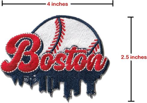 SMC Store City of Boston Baseball Logo Patch Patch Embroidery Baseball Fan Team Team Iron on Sew on Patch المطرزة in Saudi Arabia