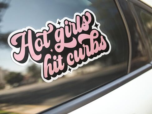 | ضربات الفتيات الساخنة للاصطاف السيارة - ملصق فتاة ساخنة روح الدعابة للمشاعر المرحة 7x3.5 بوصة - مواد متينة - للسيارات والشاحنات والخوذات وأجهزة الكمبيوتر المحمولة والألوبين. in Kuwait