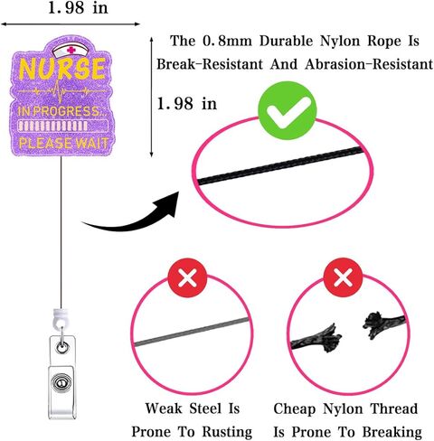 حبوب منع الحمل لدفع حبوب منع الحمل شارة بكرة قابلة للسحب مضحك صيدلية التكنولوجيا Med Tech حامل الشارة التمريض الأرجواني RN in Kuwait