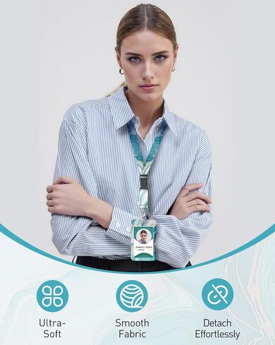 Uniclife 2 Pack Lanyards Flower Flower for Keys ، Key Lanyard for Women ، Quick regher Neck Lanyard لإكسسوارات بطاقة شارة الهوية ، حزام سلسلة مفاتيح قابلة للفصل مع حبل معلق ومقطع معدني in Saudi Arabia