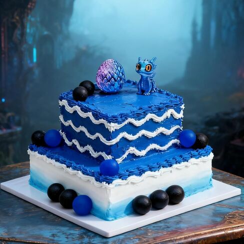 Black Dragon Cake Topper 3D Printed Dragon Eggs Cake Decorations Fantasy Dragon Birthday Party Favors Gold Black Balls Cake Toppers Baby Shower Decor in Kuwait