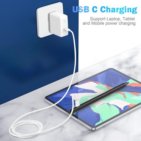 قلم لمس لجهاز iPad الجيل العاشر/التاسع، iPad Pro الجيل السادس/الخامس/الرابع/الثالث، متوافق مع (2018-2022) iPad Pro 12.9/11 بوصة، iPad 8th/7th/6th Gen، iPad Air 5th/4th/3rd الجيل، آيباد ميني الجيل السادس/الخامس in Kuwait