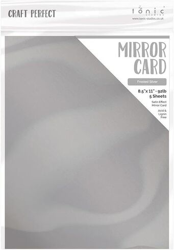 Craft Perfect Satin Mirror Cardstock 8.5 "X11" 5/PKG -Satin -forsted Silver in Saudi Arabia