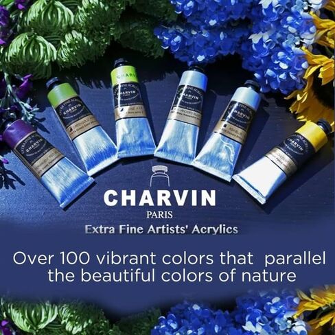 Charvin Extra Fine Professional Paint-Green ، 150ml Tube ، Triple-Malled ، أصباغ خفيفة ، فنان مفتوح الأسهم Acrylic Paints في الأشكال المستوحاة من الطبيعة in Saudi Arabia