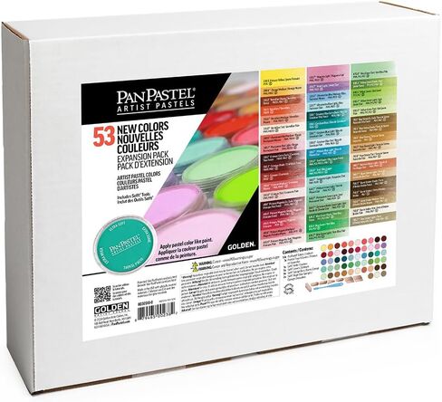 Panpastel Artist Pastels by Golden ، Pack Expansion Pack ، 53 Color ، Provess Artist Pastels ، Freefy Pan Format (تشبه الكيك) in Saudi Arabia