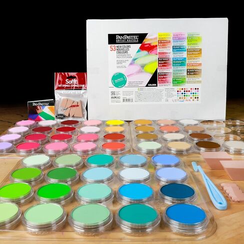 Panpastel Artist Pastels by Golden ، Pack Expansion Pack ، 53 Color ، Provess Artist Pastels ، Freefy Pan Format (تشبه الكيك) in Saudi Arabia