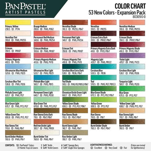Panpastel Artist Pastels by Golden ، Pack Expansion Pack ، 53 Color ، Provess Artist Pastels ، Freefy Pan Format (تشبه الكيك) in Saudi Arabia