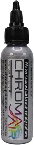 Airbrush paint metallic colors water-based acrylic-urethane formula made in USA (2oz, Liquid Aluminum) in Saudi Arabia