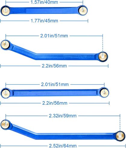 مجموعة وصلات توجيه عالية الخلوص من GoHobby للمحور SCX24 C10 AXI00001 Wrangler JLU AXI00002، 8 قطع (أحمر) in Kuwait