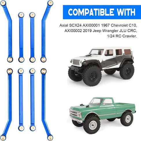 مجموعة وصلات توجيه عالية الخلوص من GoHobby للمحور SCX24 C10 AXI00001 Wrangler JLU AXI00002، 8 قطع (أحمر) in Kuwait