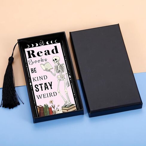 بوو سلة سلة للنساء مرجعية عيد الهالوين مع شرابات لقارئ كتاب كتاب الكتب ، هدايا القوطية القوطية لفتياتها ، هدايا الرومانسية المظلمة لقراءة النساء in Kuwait