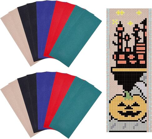 Gloobleland 20pcs 5 ألوان فارغة مرجعية عرضية كروس غرزة 190x70mm/7.5x2.8inch Cotton Cotton Cross Borkermark Fabricmark Schitch Simpion in Saudi Arabia