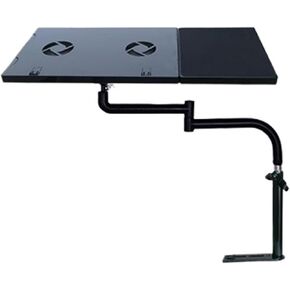 Full motion 360 degree rotating laptop car mount desk car dining table writing pad laptop holder with USB fan(BLOK831W) in Kuwait