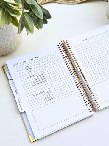 IVF Journey Planner | Fertility & IVF Journey Organizer for Women | Infertility Support & Treatment Tracker | Minimalist Design | By Psalm & Baby Dust in Saudi Arabia