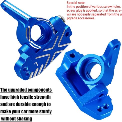لترقيات الألمنيوم الأجزاء 1/10 Rustler 2WD (VXL)/SLASH 2WD (VXL)/Stampede 2WD (VXL)/Bandit 2WD (VXL) ، مفاصل التوجيه الأمامية ومحاور الخلفية وكتل Caster Casts Up ، Navy Blue. in Saudi Arabia