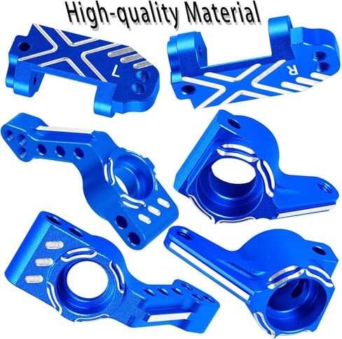 لترقيات الألمنيوم الأجزاء 1/10 Rustler 2WD (VXL)/SLASH 2WD (VXL)/Stampede 2WD (VXL)/Bandit 2WD (VXL) ، مفاصل التوجيه الأمامية ومحاور الخلفية وكتل Caster Casts Up ، Navy Blue. in Saudi Arabia