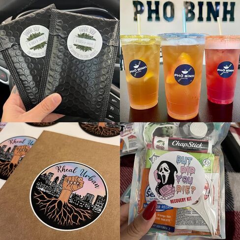1-2500 Custom Stickers, Bulk Personalized etiquetas Logo Waterproof Vinyl Labels, Suitable for Corporate Business Gift Stickers, Customizable with Any Design in Saudi Arabia