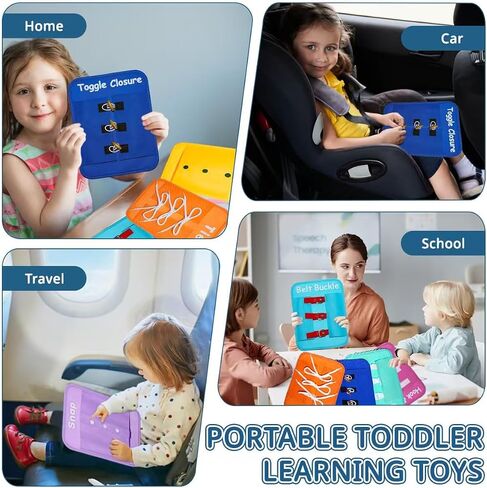 Learning to Dress Busy Boards, Shoe Tying Practice for Kids, Basic Life Skills Toys Learn to Button, Buckle, Zip, Snap, Lace, Tie, Sensory Board Fine Motor Development Toy for Preschool Classroom in Saudi Arabia