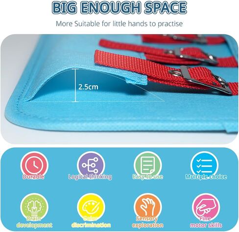 Learning to Dress Busy Boards, Shoe Tying Practice for Kids, Basic Life Skills Toys Learn to Button, Buckle, Zip, Snap, Lace, Tie, Sensory Board Fine Motor Development Toy for Preschool Classroom in Saudi Arabia