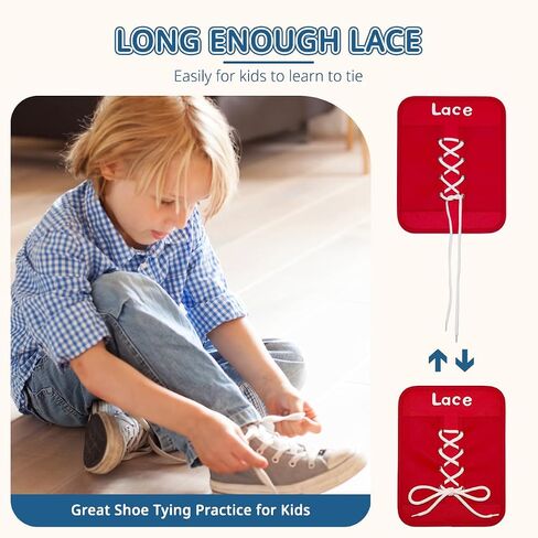 Learning to Dress Busy Boards, Shoe Tying Practice for Kids, Basic Life Skills Toys Learn to Button, Buckle, Zip, Snap, Lace, Tie, Sensory Board Fine Motor Development Toy for Preschool Classroom in Saudi Arabia