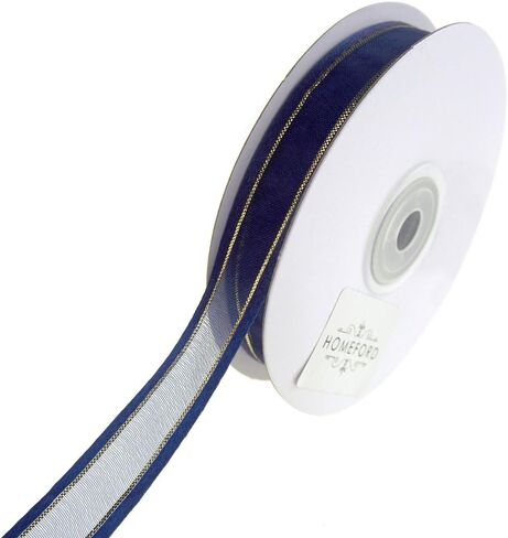 Homeford Gold-Lined Satin Edge Organza Ribbon, 5/8-Inch, 25-Yard (Blush) in Saudi Arabia
