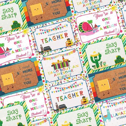 Outus 60 Pcs Motivational Students Postcards Bulk, Teacher Mail Postcards for Students, Positive Notes Home from Teacher, Thinking of You Cards Classroom Incentives School Supplies(Mexican Style) in Saudi Arabia