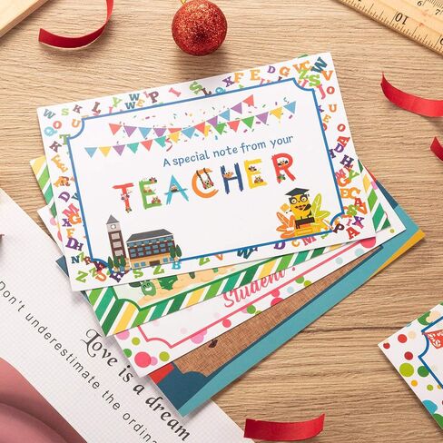 Outus 60 Pcs Motivational Students Postcards Bulk, Teacher Mail Postcards for Students, Positive Notes Home from Teacher, Thinking of You Cards Classroom Incentives School Supplies(Mexican Style) in Saudi Arabia
