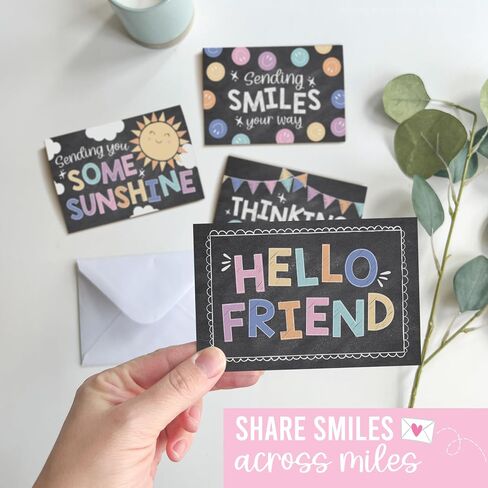 Hadley Designs Thinking of You Cards with Envelopes - 24 Hello Greeting Cards Thinking of You Card for Men & Women Bulk, Blank Encouragement Card for Kids, Just Because Cheerful Encouraging Notecards in Saudi Arabia