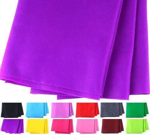 GLOREIEY Soft Felt Fabric 36"x54" 1.4mm Thick for DIY, Sewing, Bulletin Boards, Craft Projects (Purple, 1 Yard) in Saudi Arabia