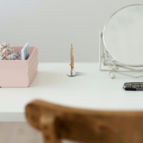 Homsfou Miniature Saxophone Model Decor Decor for Home Mini Musical Audaction With Stand and Leather Box Thread لمحبي الموسيقى وعشاق الألعاب المصغرة in Kuwait