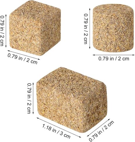 Doitool 12 PCS Mini Hay Bales ، Miniature Hay Colls ، Dollhouse Haystack Accessories ، Diy Sand Table Decor in Kuwait