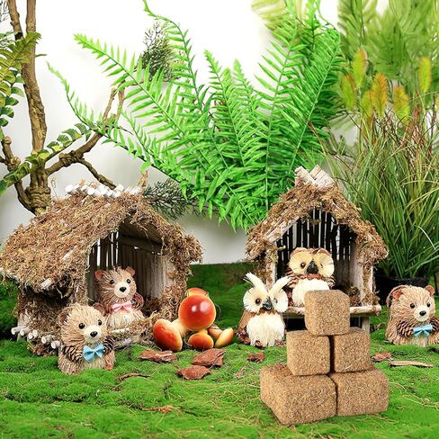 Doitool 12 PCS Mini Hay Bales ، Miniature Hay Colls ، Dollhouse Haystack Accessories ، Diy Sand Table Decor in Kuwait