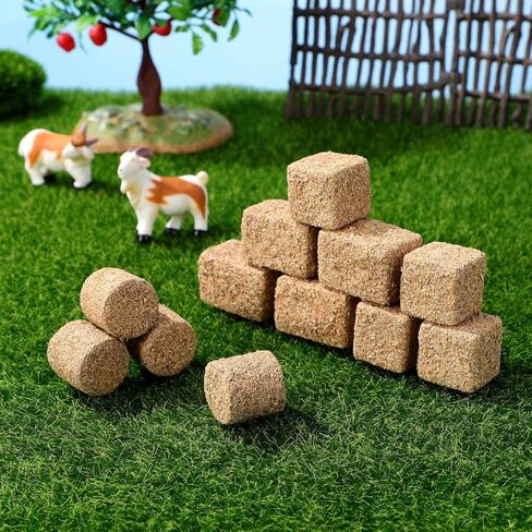 Doitool 12 PCS Mini Hay Bales ، Miniature Hay Colls ، Dollhouse Haystack Accessories ، Diy Sand Table Decor in Kuwait