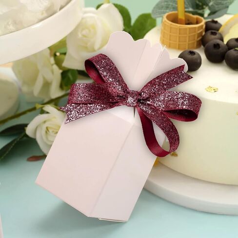 Burgundy Glitter Ribbon 1/2 inch X 10 Yard Glitter Ribbons for Craft Christmas Tree Gift Wrapping Ribbon Holiday Birthday Decoration Gift Wrapping DIY Bow Making Glitter Ribbons in Kuwait