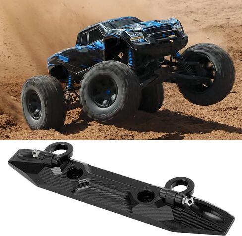 RC Car Front Bumper, 1/10 Scale Aluminum Bumper with U Hook Compatible with E 2.0 (Black) in Saudi Arabia