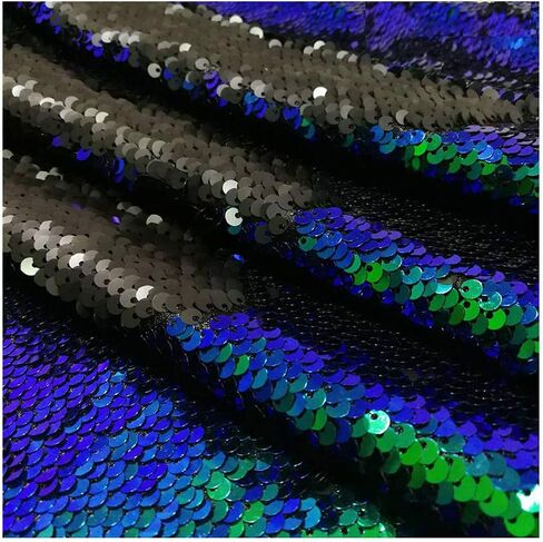 shinybeauty sequin النسيج حورية البحر حورية البحر تقلب الترتر عكسها القابلة للانعكاس بيعت فستان الفناء/الديكور/الملابس (1 ياردة ، أخضر أزرق) in Kuwait